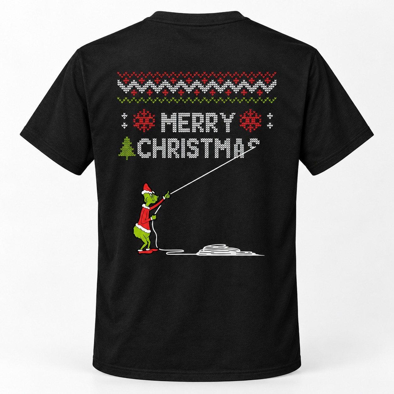 Funny Grinch Pulls a Merry Christmas T-Shirt